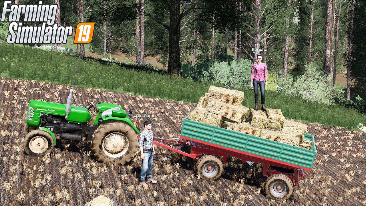 FS 19 | OLD FARM | Timelapse #46. Collecting small bales of straw with Barbara