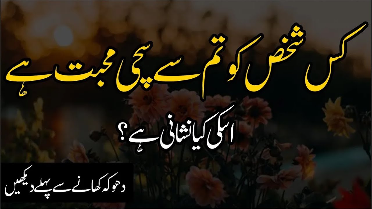 Tum se Sachi Mohabbat Karnay Walon Ki Khas Nishani | Hazrat Ali r a Quotes in Urdu | LailaAyatAhmad
