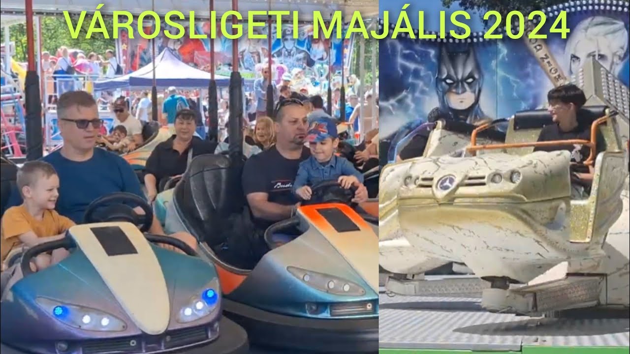 Budapest Városligeti majális 2024 | Vidámparki vonat, dodgem, vidámparki játékok