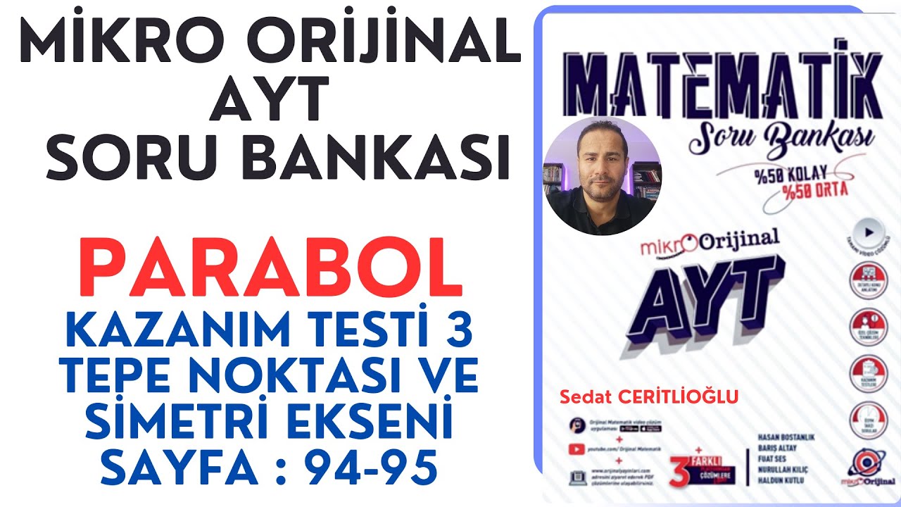 PARABOL | MİKRO AYT SORU BANKASI SYF: 94-95 | #orijinalmatematik #mikroorijinal #yks2024 #ayt