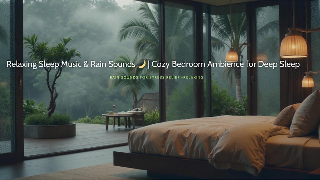 Deep Sleep Tonight | Cozy Bedroom Ambience with Piano & Rain