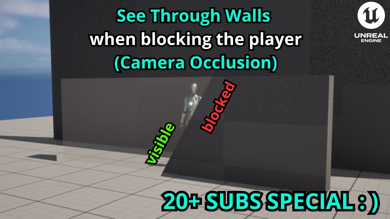 See Through Walls when blocking the player in Third Person (Camera Occlusion) - UE5