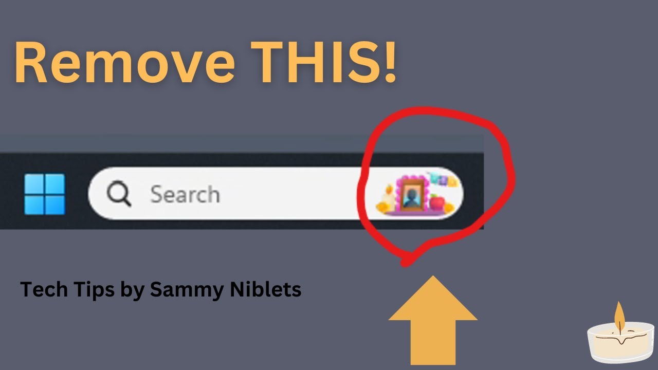 Remove the annoying icon in Windows 11 Search Bar