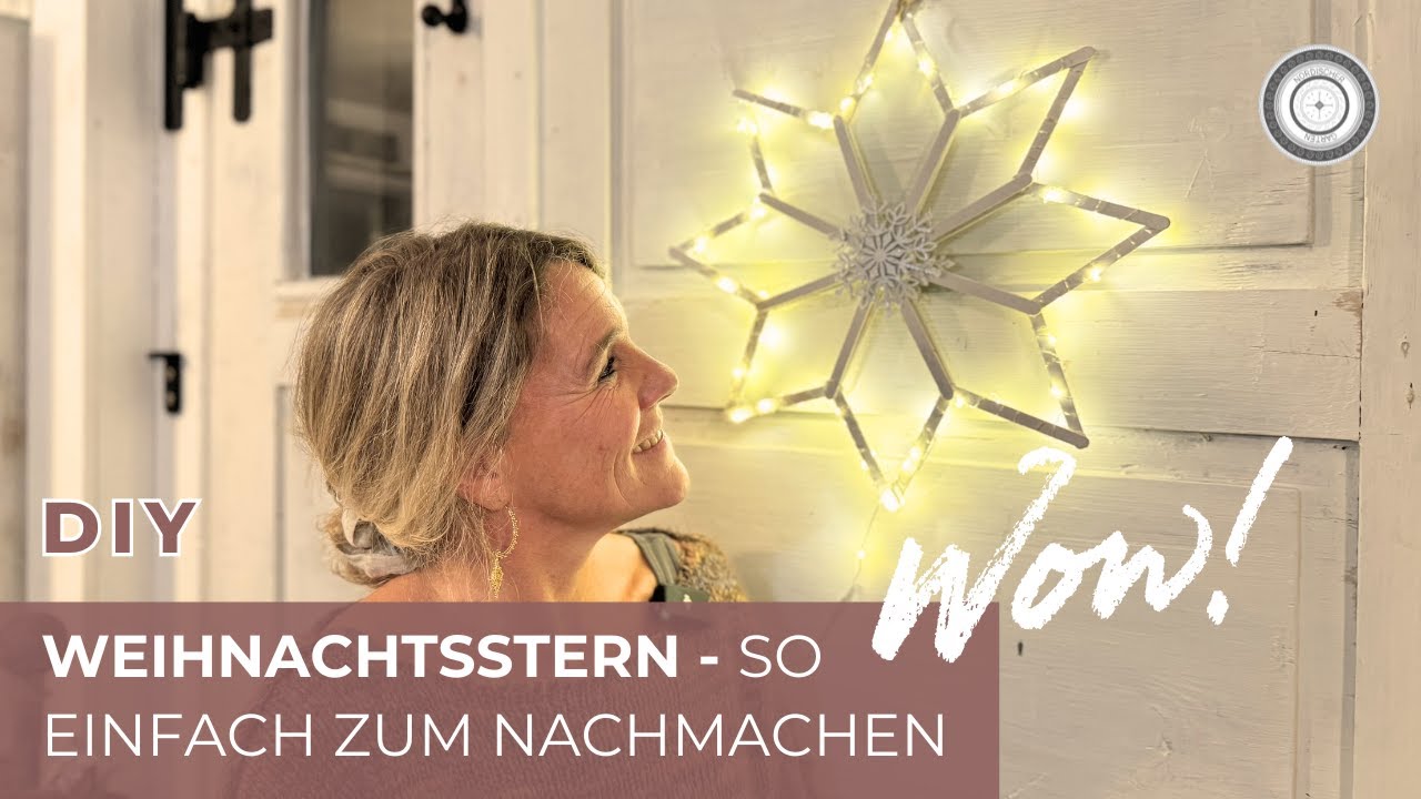 DIY - UNGLAUBLICH ! Leuchtender Weihnachtsstern mit nur 3 Zutaten SELBST GEMACHT