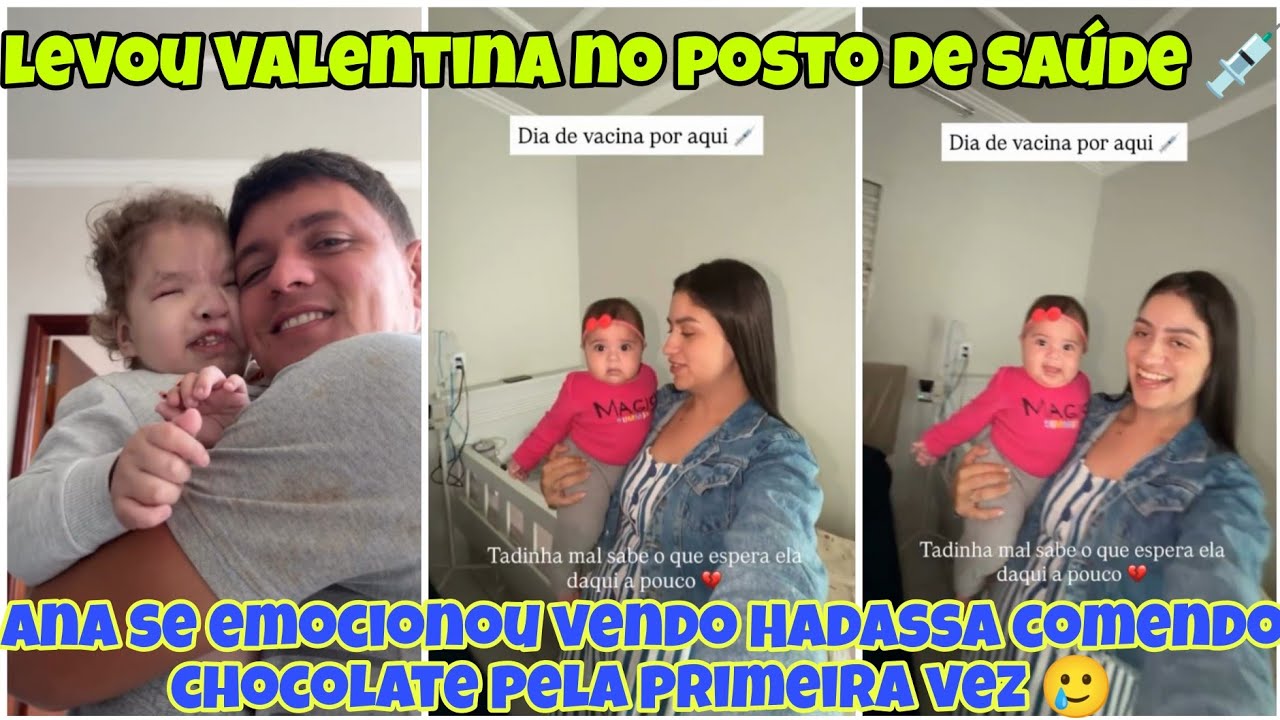Ana Vitória se emocionou vendo a Hadassa comendo chocolate pela primeira vez+ Valentina no médico 