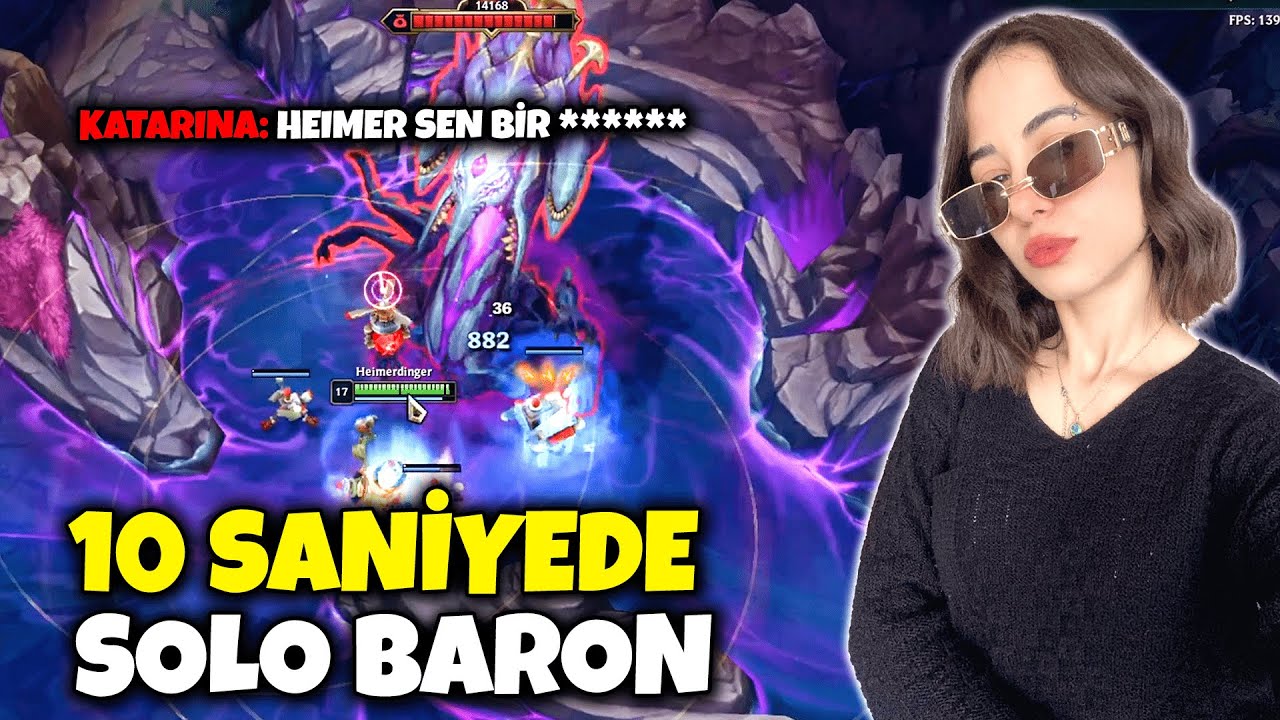 👾 10 SANİYEDE SOLO BARON ALDIM! 👾 KATAYI ÇILDIRTTIM!!  | Heimerdinger vs Katarina | Mervedinger