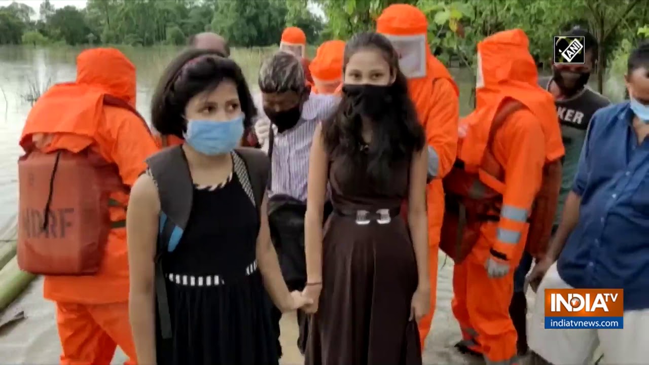 Assam flood: NDRF team carries out rescue operations in Barpeta