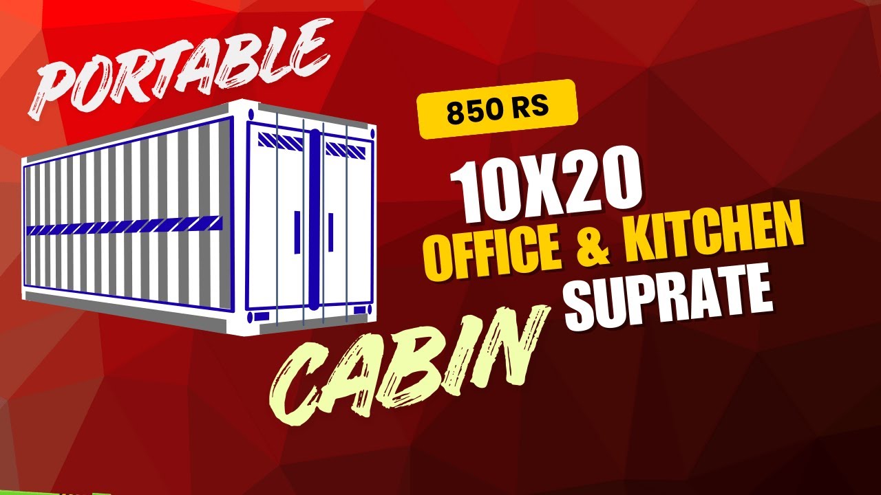 20X10 OFFICE CABIN +91 95730 24876 WITH SUPRATE CABIN #portablecabins #home #container #container