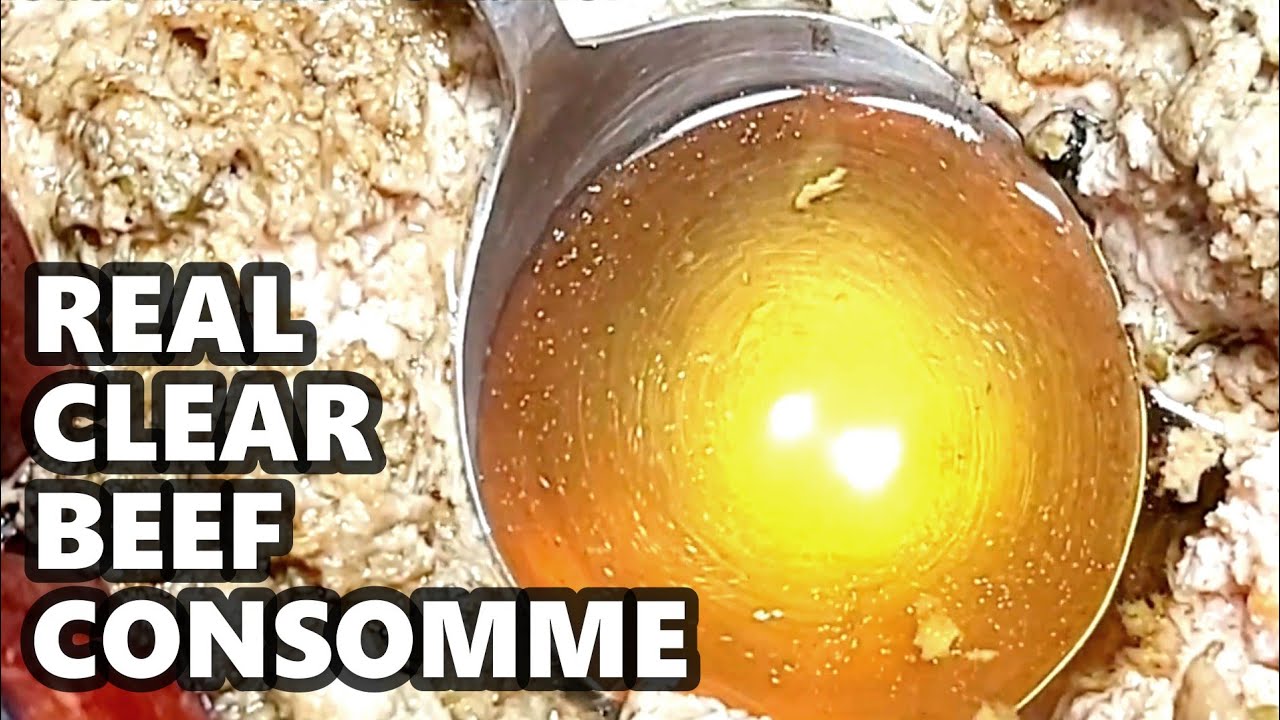 Beef Consomme - Clarified Beef Stock Soup