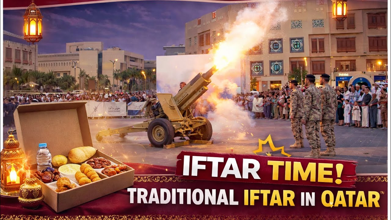 Traditional Iftar Cannon at Souq Waqif 🇶🇦 | Ramadan in Qatar | #ZeeShooVlogs