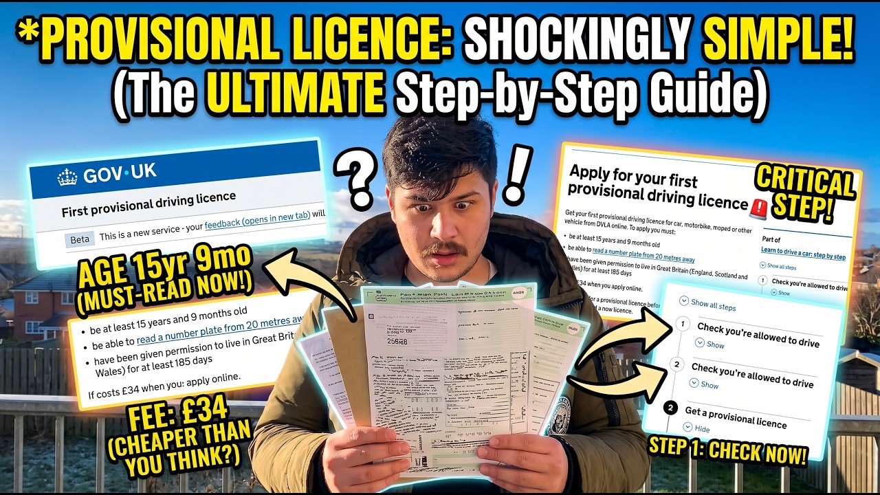 How to Apply for a UK Provisional Driving Licence Online (Step-by-Step) full video