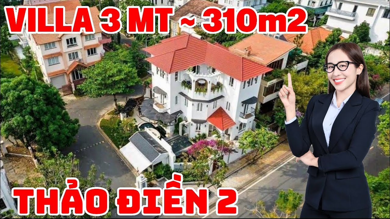 Bán Biệt Thự Góc 3 MT Khan Hiếm Tại Thảo Điền | Khu Villa Vip – Sân Vườn - Hồ Cá Koi