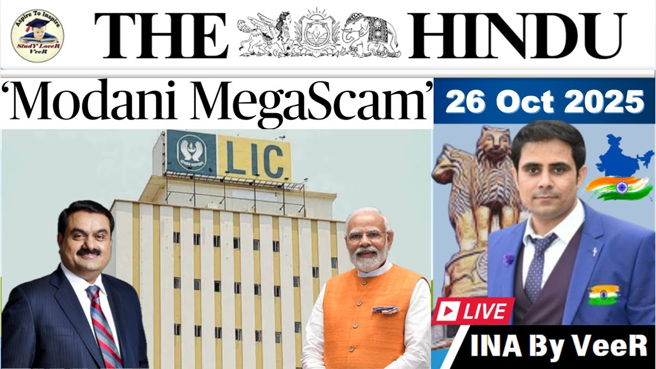The Hindu Analysis | 26th October 2025 | News Paper Editorial Analysis | UPSC Current Affairs Today