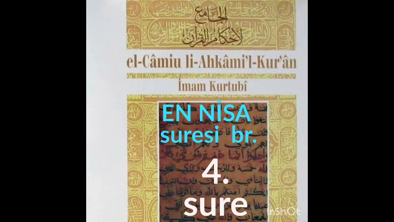Tefsir NİSA suresi br. Camiul Ahkam Kurtubi @derslersohbetler 