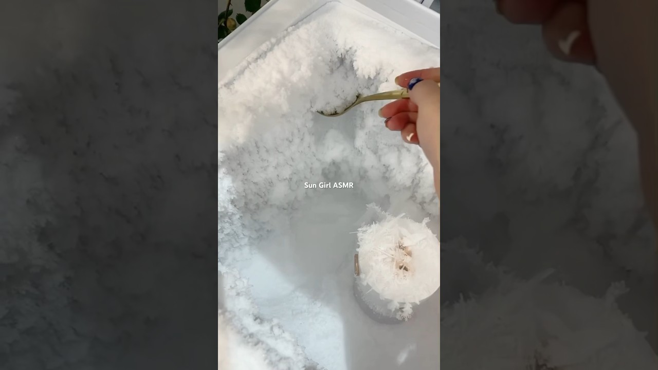 ASMR FREEZER FROST SCRAPING EATING