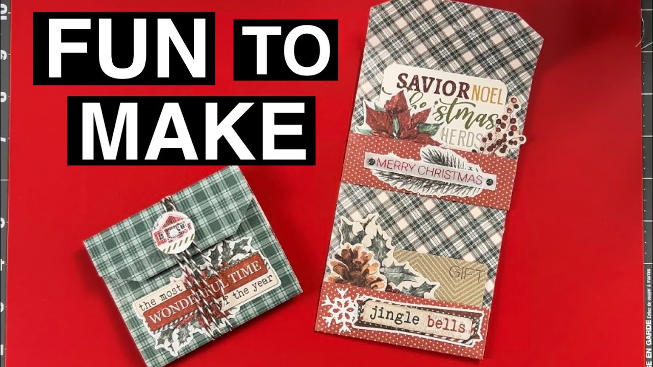 Make a Christmas Gift Card Holder Folder⭐️Easy Tutorial⭐️