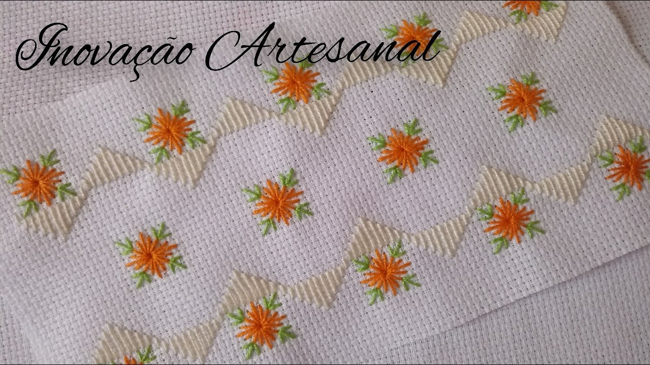 #72 Bordado Ponto Reto e Ilhós Diamante