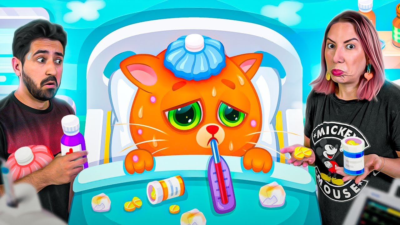 DEIXAMOS NOSSO GATO DOENTE no Bubbu My Virtual Pet Cat