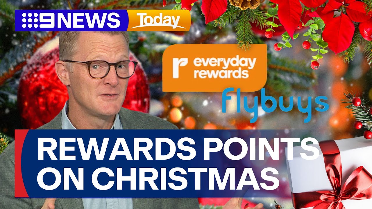 Using supermarket rewards points for Christmas spending at checkouts | 9 News Australia