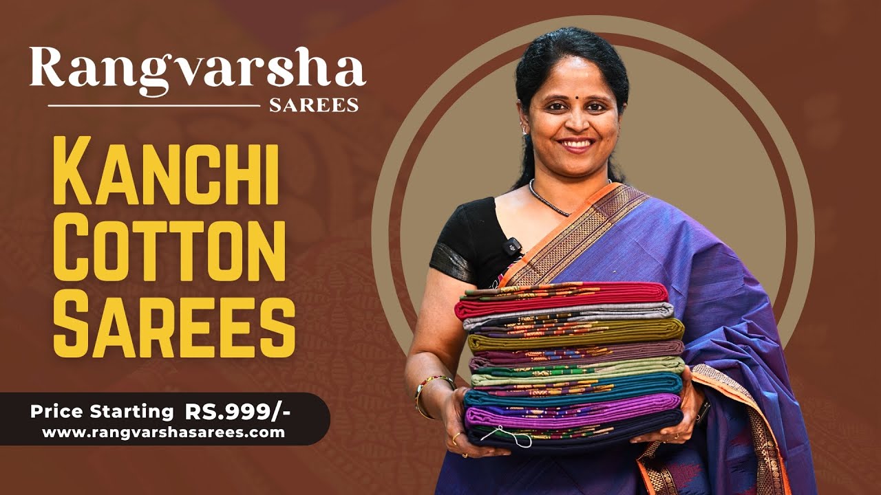 Kanchi Cotton Sarees-Rangvarsha Sarees -Woven traditional handloom cotton sarees- 9th June 2025