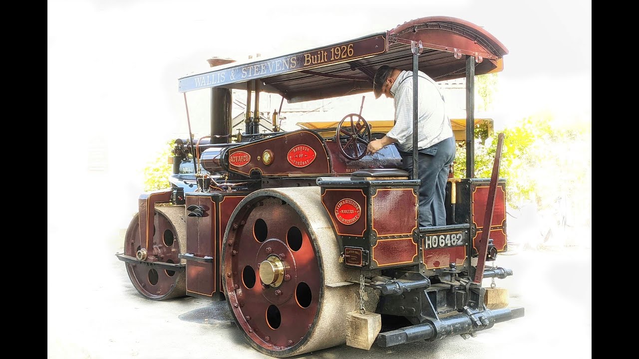 Going Home ... Billy & John Burton on their road roller