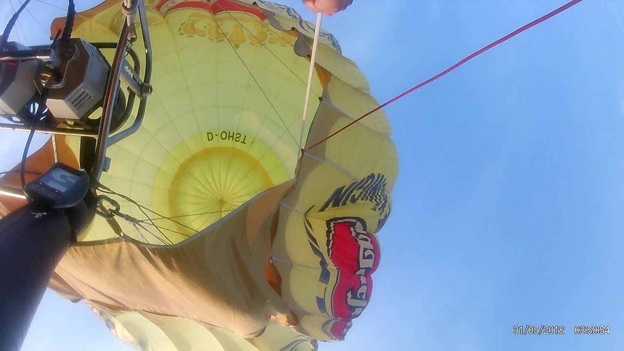 2018.05.31 Ballonfahrten am Geiseltalsee Ballon Landung in Ebersroda
