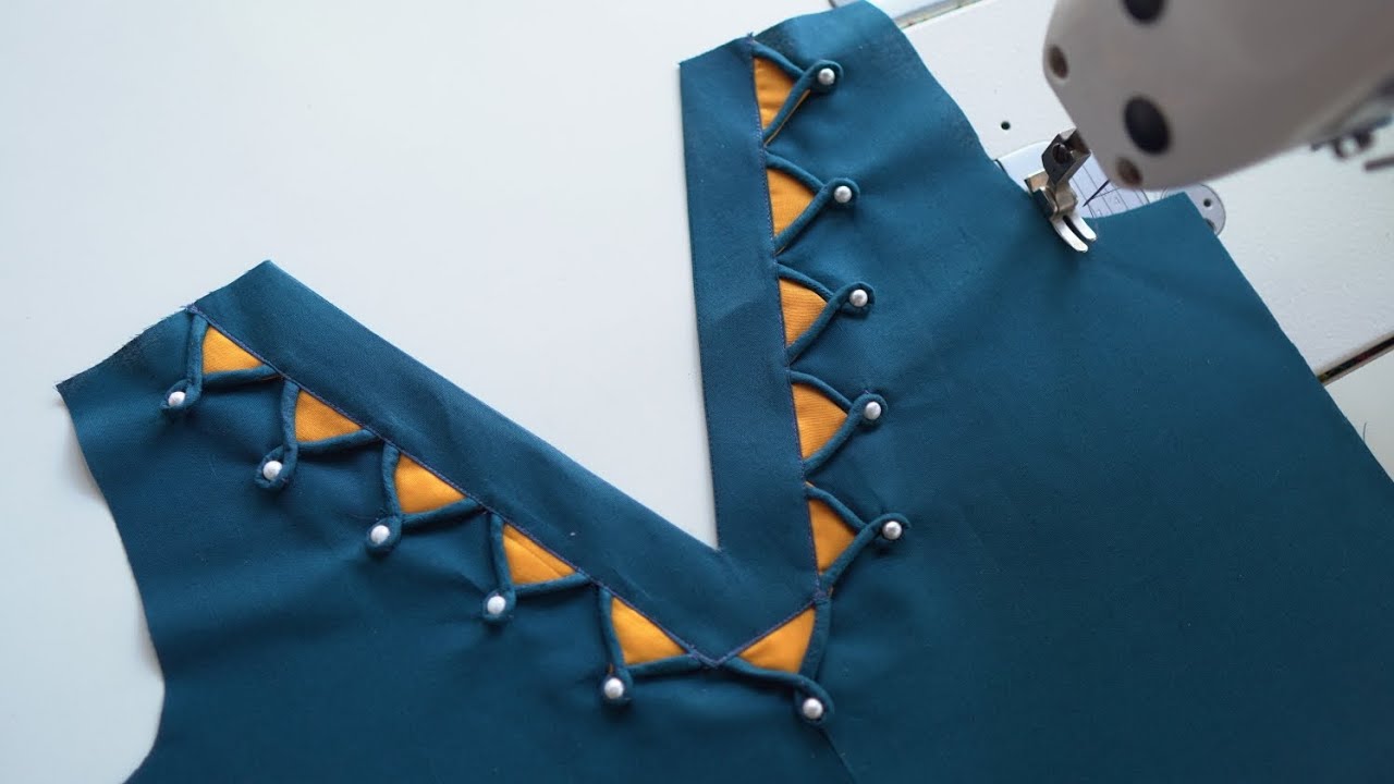 Unique and creative v-neck design for sewing lovers | selai tutorial