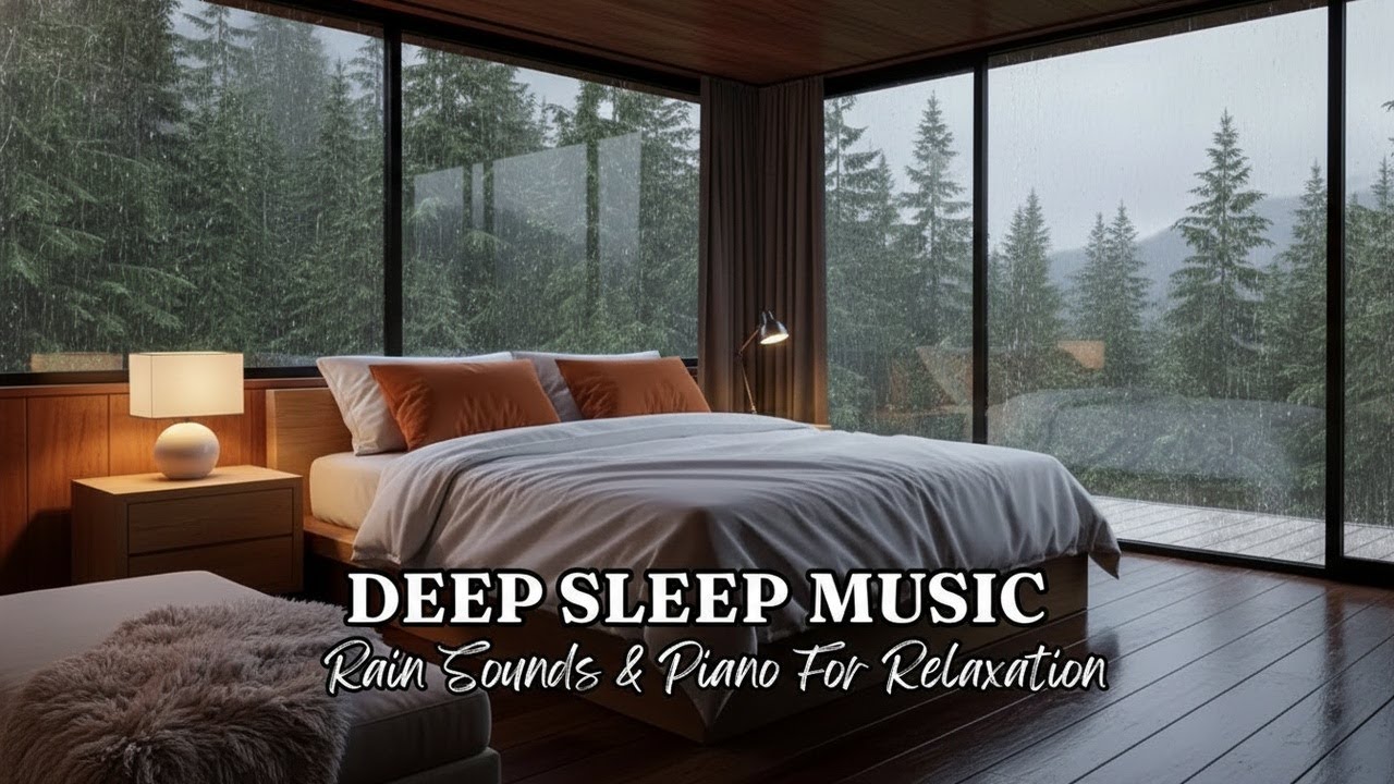Rainy Night 🌧️ Cozy Bedroom Sleep Sounds | Deep Sleep Ambience