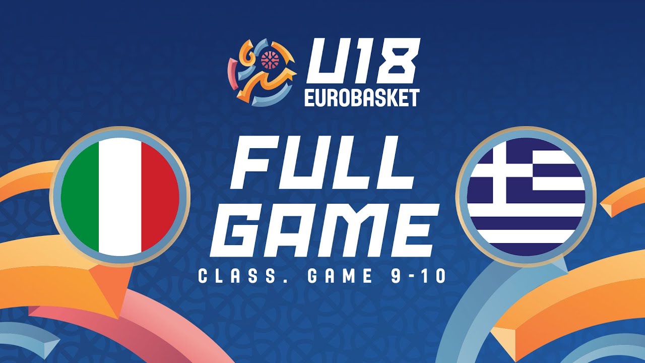 Class. Game 9-10 | Italy v Greece | Full Basketball Game | FIBA U18 EuroBasket 2024