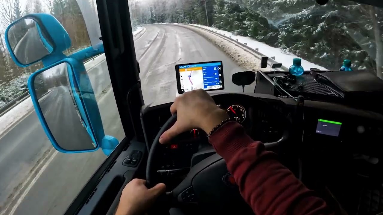 POV Driving Scania R450.Czech