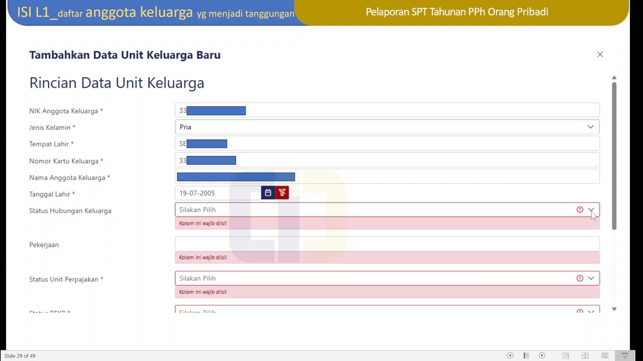 daftar tanggungan