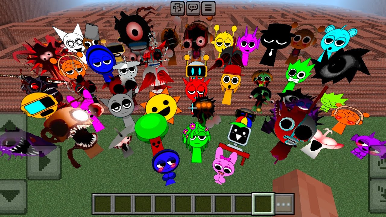 Incredibox Sprunki All Characters Phase 1 Phase 2 Phase 3 Phase 4 Phase 5 Maze MOD in Minecraft PE
