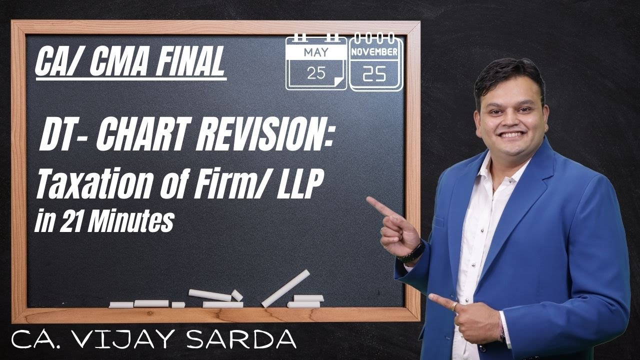DT Revision | Taxation of Firm/ LLP | CA & CMA Finals May/ Nov 25| CA Vijay Sarda