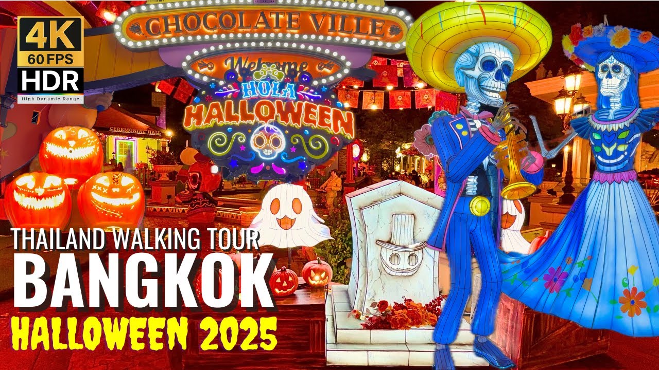 😱 BANGKOK HALLOWEEN: Chocolate Ville Spooky Town 2025! | Thailand | 4K HDR