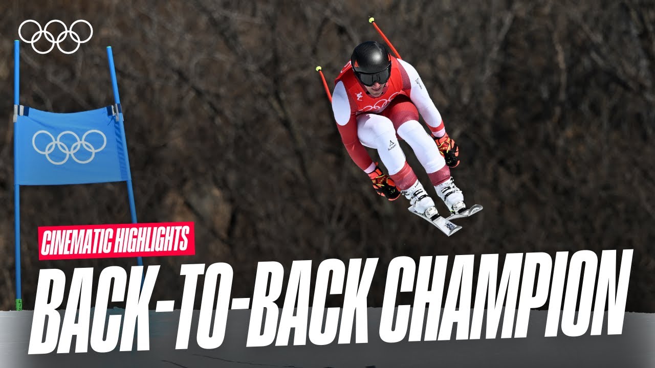 Split by 0.04 Seconds!🎿🥇 | Alpine Skiing Men's Super-G at Beijing 2022 | Cinematic Highlights