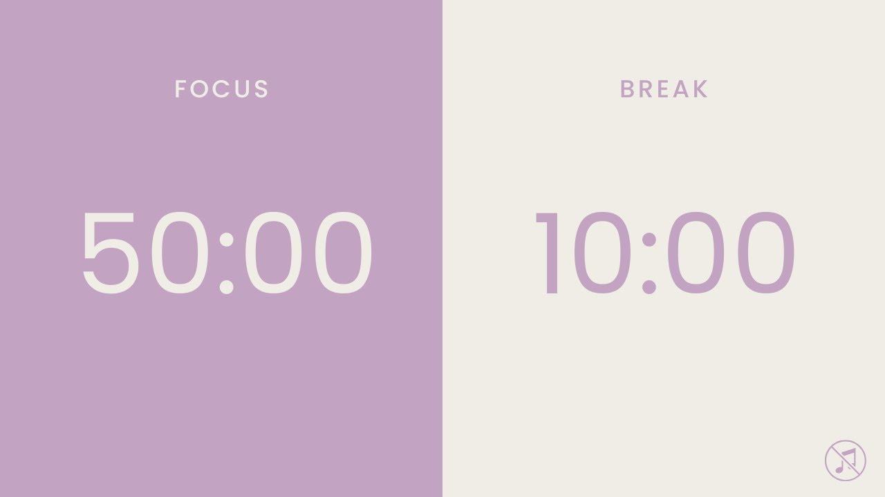 50/10 Pomodoro Timer | 3 x 50 min | Focus | Study | Reflection | Productivity
