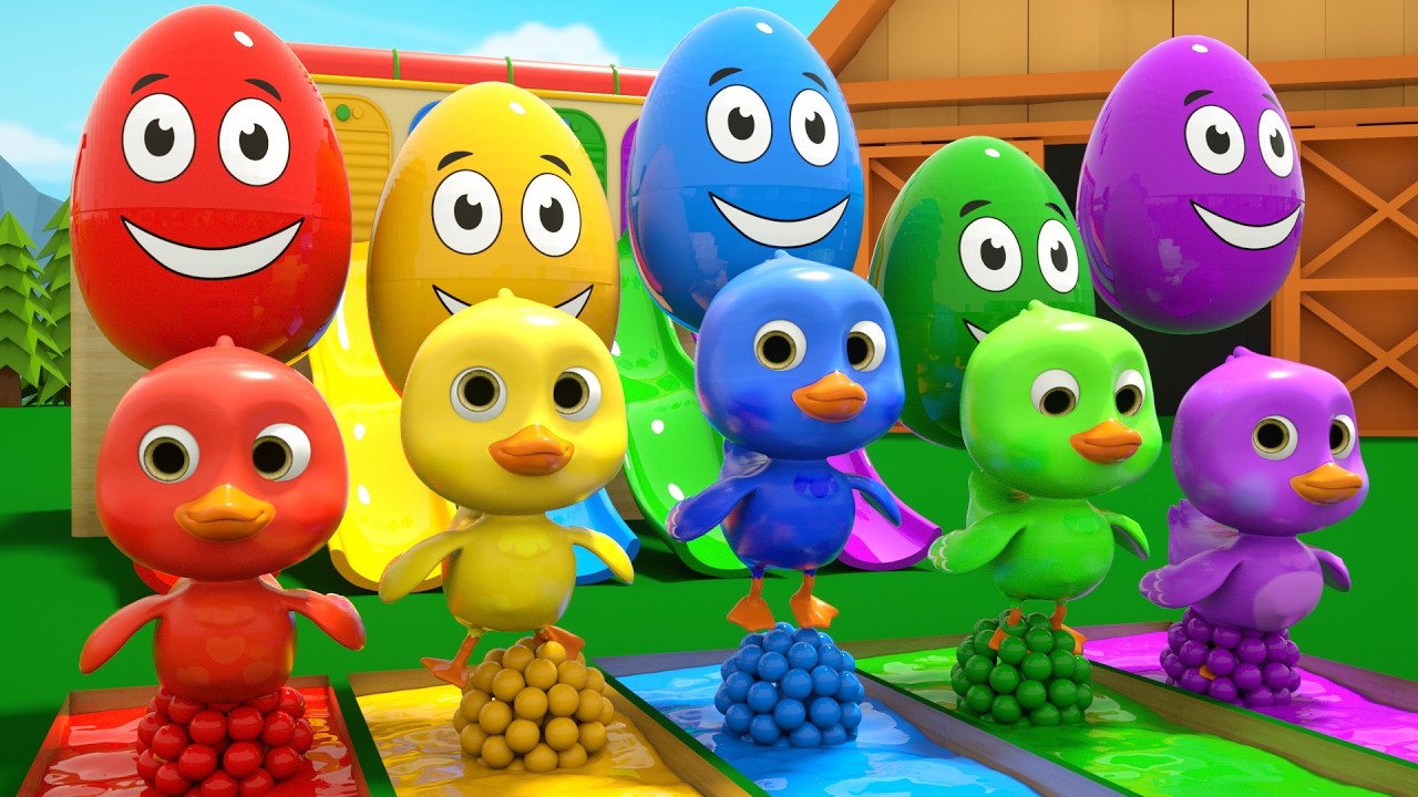 Learning Colors and Numbers Songs | Colorful Eggs on the Farm | Nursery Rhymes & Kids Songs