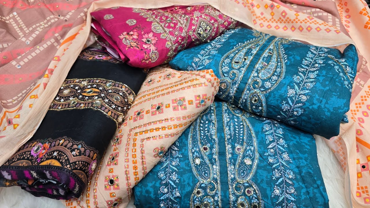 কারচুপি কাজের বুটিক থ্রি পিস কিনুন ঈদ অফারে । Eid collection boutique three piece collection 