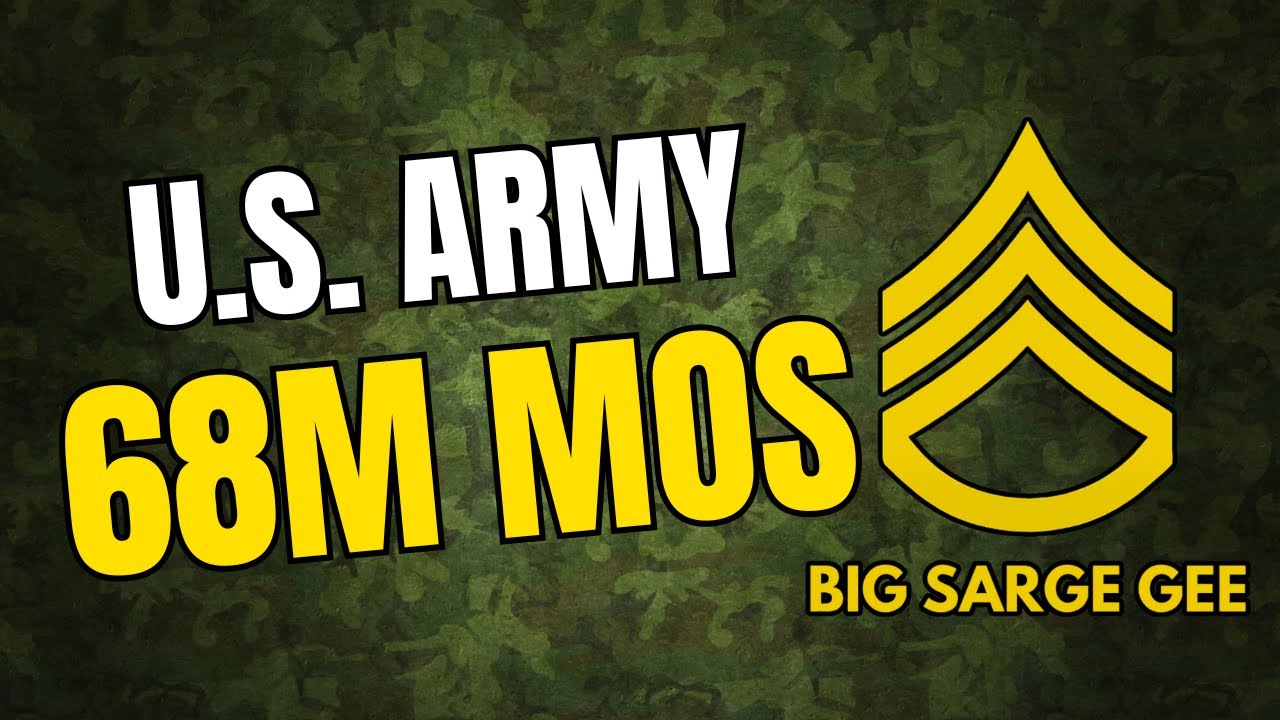 US Army 68M MOS | Nutrition Care Specialist