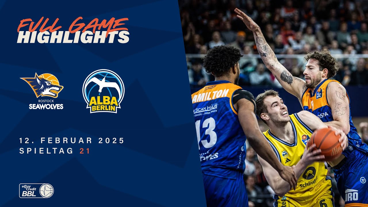 ROSTOCK SEAWOLVES vs. ALBA BERLIN - Full Game Highlights - Spieltag 21, 2024/25