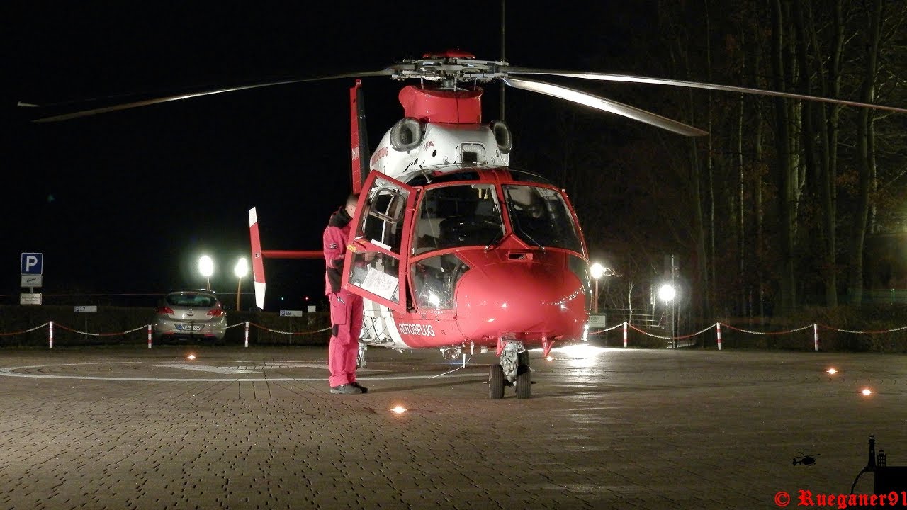 [HD]  Intensivtransporthubschrauber Christoph 92 startet am Klinikum Stralsund