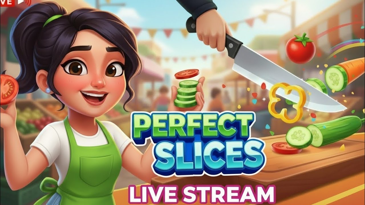 Live 🔴 perfect slices 🔪🍅 (Part-204) #shorts #live #perfectslice #trending #asmr #cuttinggame