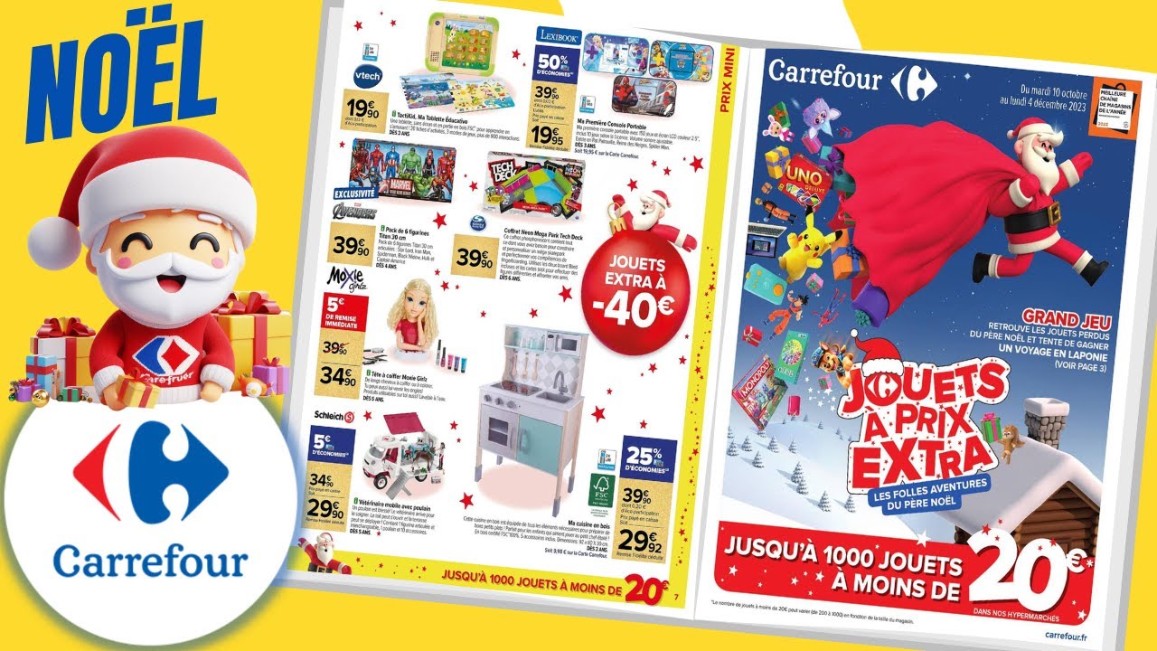 🎅 catalogue CARREFOUR NOËL du 10 oct. au 4 décembre 2023 JUSQU'À 1000 JOUETS À MOINS DE 20€ - FRANCE