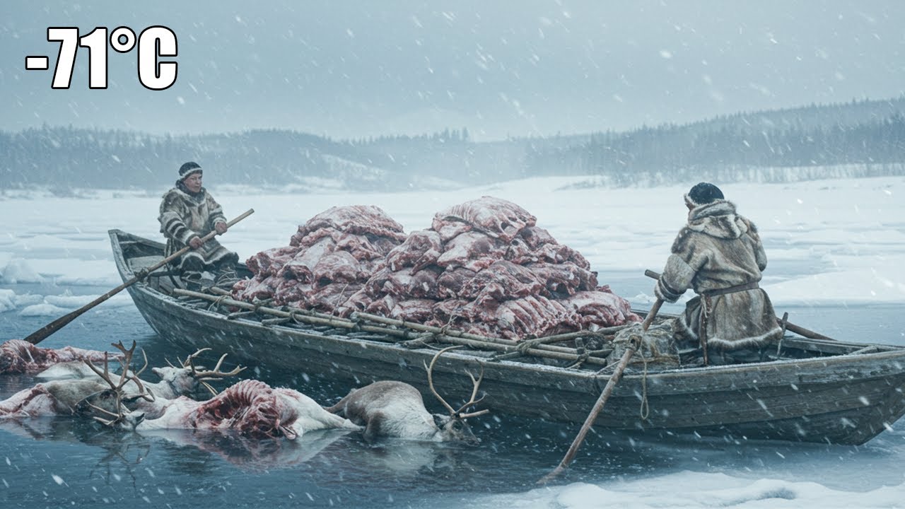 Hunting 5,000KG of Reindeer on the Frozen River &ndash; Extreme Siberian Survival Cooking