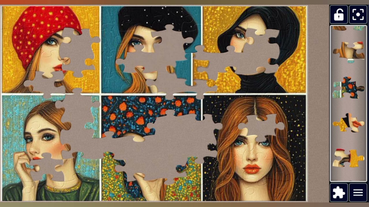 Retro-Riffed Hat Heroines🎧🎨🩷👑🧩//amazing jigsaw puzzle 🧩//@jigsawpuzzle45 