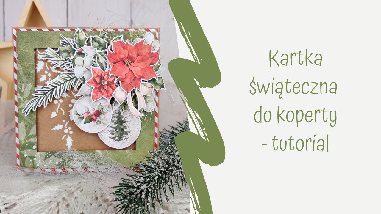 Świąteczna kartka do koperty - tutorial