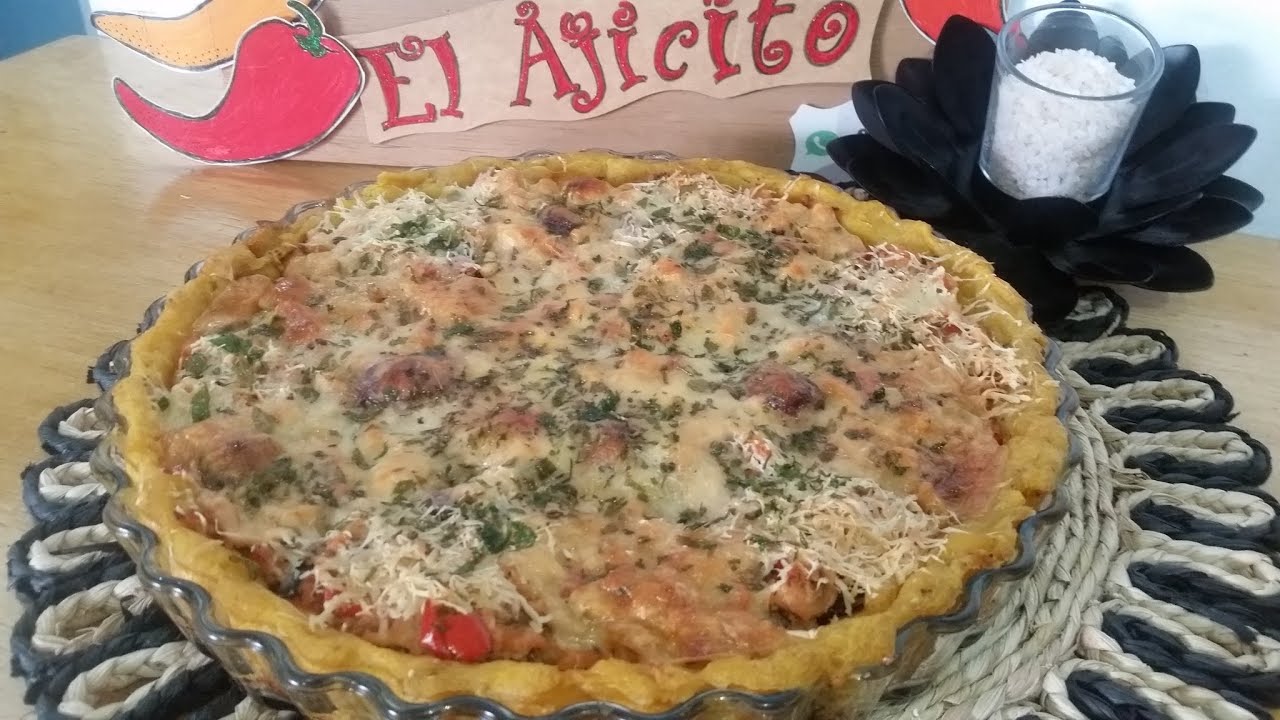 Tarta de plátano macho con pollo y vegetales |Abundante y practica |Chicken plantain tart #elajicito