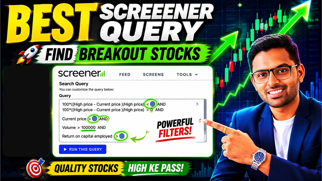 Best Screener Query to Find Breakout Stocks | Rohit Tated