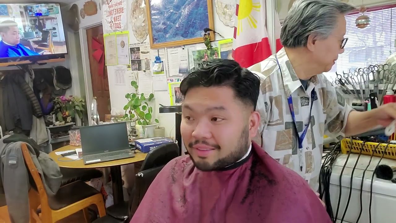 Short, medium high tapered haircut