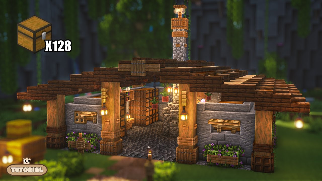Minecraft | How to Build A Rustic Storage House | Tutorial